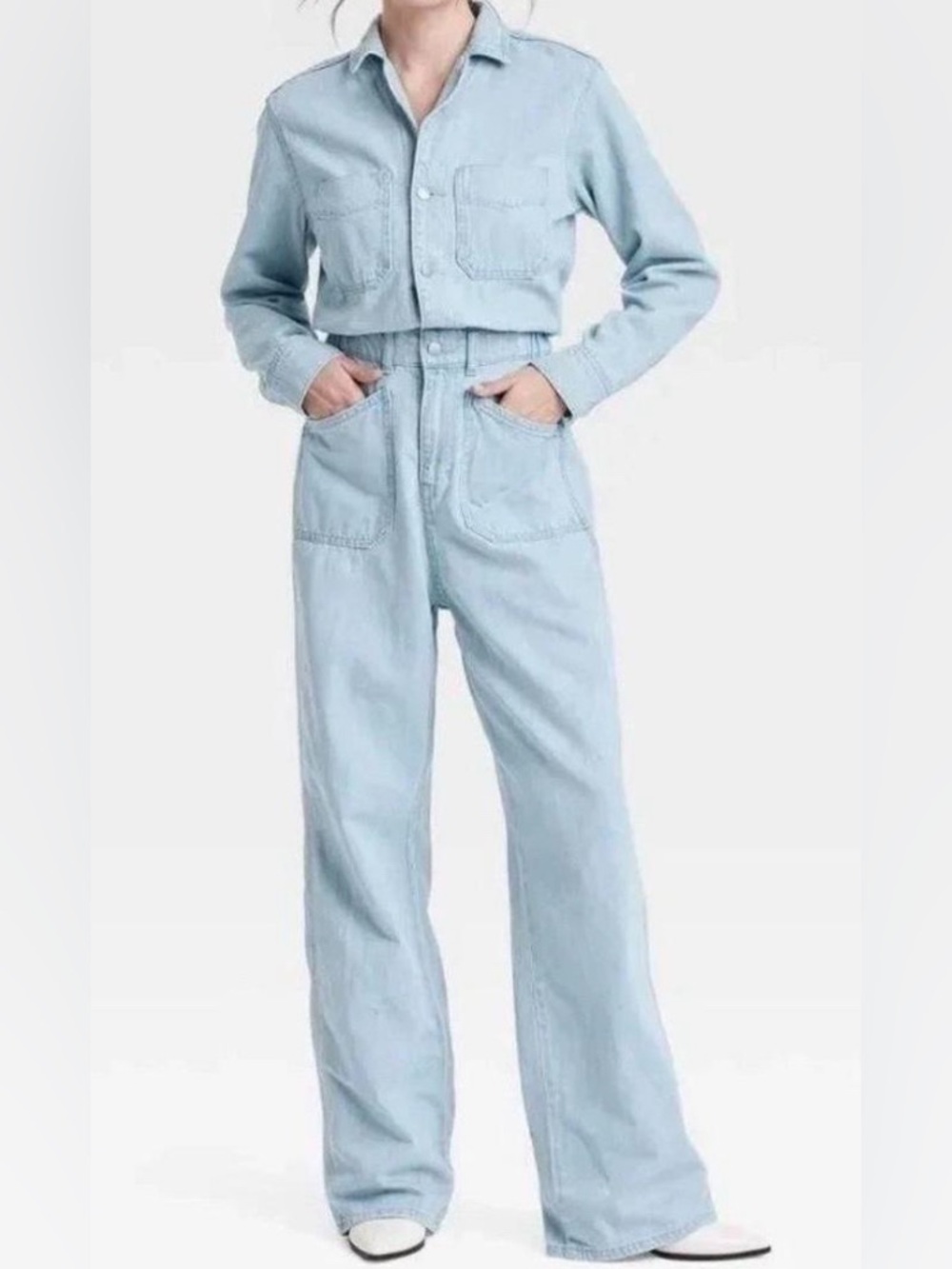 Universal Thread Light Blue Denim Jumpsuit 6